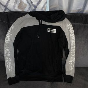 Hoodie from American Eagle, XS, black and grey with white lettering